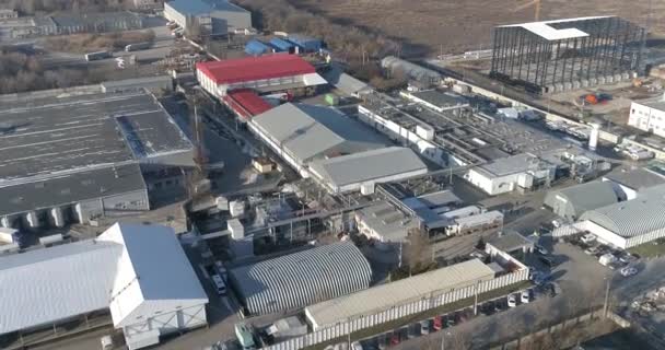 Fabrikanın Üzerinden Uçacağız Fabrika Manzaralı Sanayi Bölgesi Endüstriyel Dış — Stok video