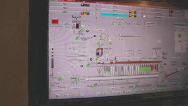现代机器的控制面板 数控机床监控屏 现代数控机床 现代Cnc机 — 图库视频影像