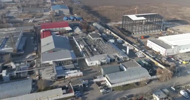 Fabrikanın Üzerinden Uçacağız Fabrika Manzaralı Sanayi Bölgesi Endüstriyel Dış — Stok video