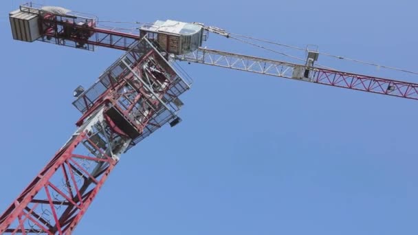 Tower Crane Construction Site Construction Crane Tower Crane Working Construction — Vídeo de stock