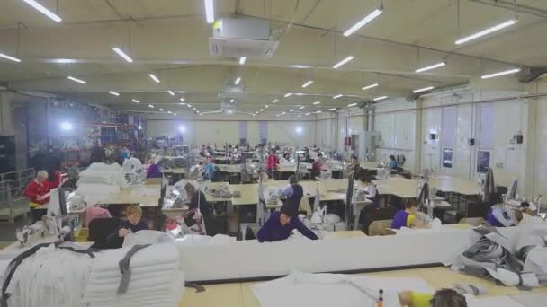 Sewing Shop Time Lapse Work Large Sewing Shop Time Lapse — Vídeo de stock