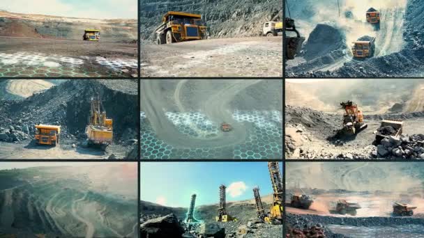 Heavy Metallurgy Heavy Metallurgy Opener Heavy Industry Footage Collage — Vídeo de Stock