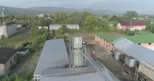 Kesselrohre Werkskessel Fliegen Den Heizungsraum Der Fabrik Modernes Kesselhaus Einer — Stockvideo