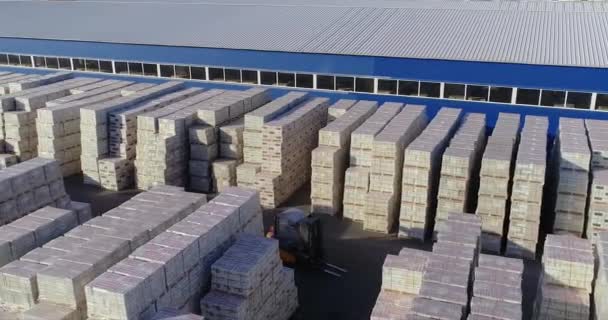 Warehouse Finished Products Factory Large Outdoor Warehouse Large Warehouse Factory — 图库视频影像