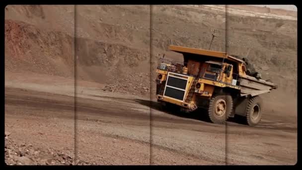 Kömür Madenciliği Bir Videoda Birden Fazla Kare Taş Ocağındaki Büyük — Stok video