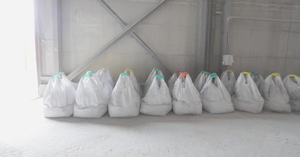 Large Industrial Bags Heavy Loads Warehouse Bulk Bag Industrial Bag — Stockvideo