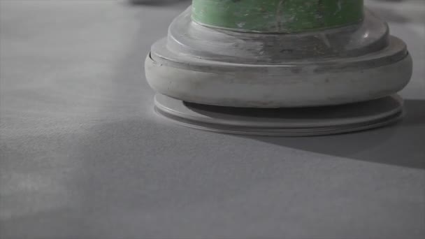 Processing Concrete Floor Grinder Close Grinding Concrete Floor Large Plan — ストック動画