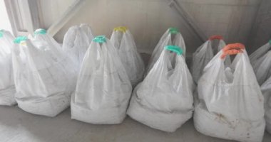 Ağır yükler için büyük sanayi torbaları. Topak Torbalı Depo. sanayi çantası.