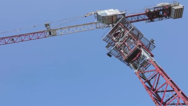 Tower Crane Construction Site Construction Crane Tower Crane Working Construction — ストック動画