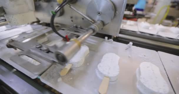 Automated Conveyor Line Production Ice Cream Automated Production Ice Cream — Vídeo de Stock
