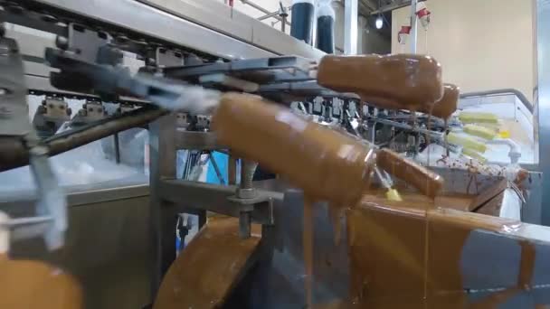How Ice Cream Made Process Making Ice Cream Automated Ice — 图库视频影像