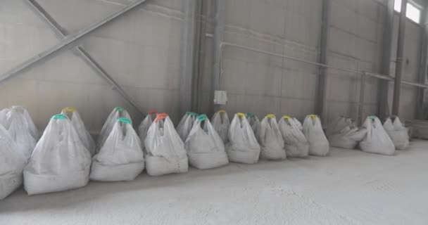 Large Industrial Bags Heavy Loads Warehouse Bulk Bag Industrial Bag — Stock Video