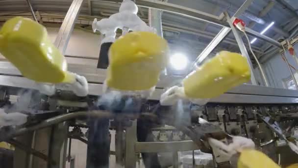 How Ice Cream Made Process Making Ice Cream Automated Ice — Wideo stockowe