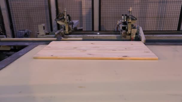 Production Furniture Panels Modern Furniture Factory Modern Conveyor Line Furniture — Stok Video