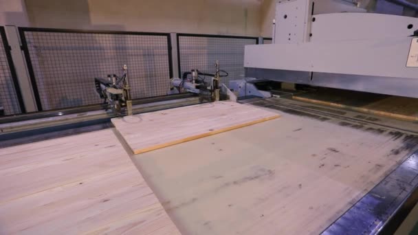 Production Furniture Panels Modern Furniture Factory Modern Conveyor Line Furniture — Wideo stockowe