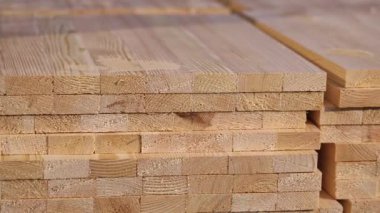 The end of the furniture board close-up, furniture board. Wooden beam with a swimming pool plan.