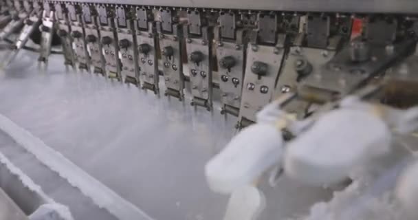 Freezing Ice Cream Factory Automatic Production Ice Cream Ice Cream — Vídeo de stock