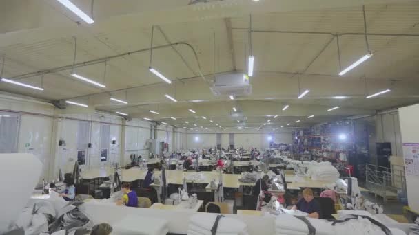 Sewing Shop Time Lapse Work Large Sewing Shop Time Lapse — Vídeo de Stock