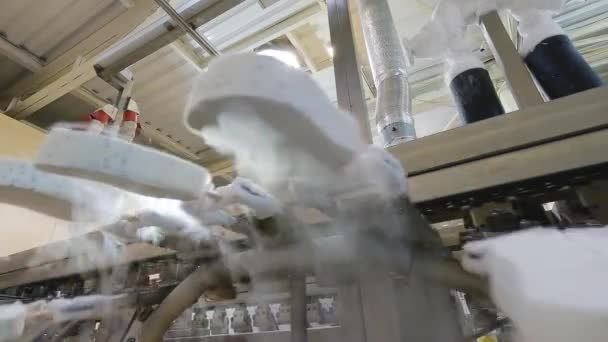 Автоматизированная Конвейерная Линия Производства Мороженого Автоматизированное Производство Мороженого Современная Фабрика — стоковое видео