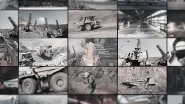 Heavy Metallurgy Heavy Metallurgy Opener Heavy Industry Footage Collage — Stock Video