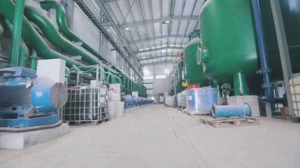 Water Treatment Workshop Water Treatment Plant Modern Factory Factory Pipeline — Stock Video