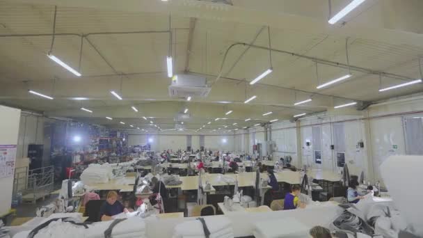 Sewing Shop Time Lapse Work Large Sewing Shop Time Lapse — Vídeo de stock