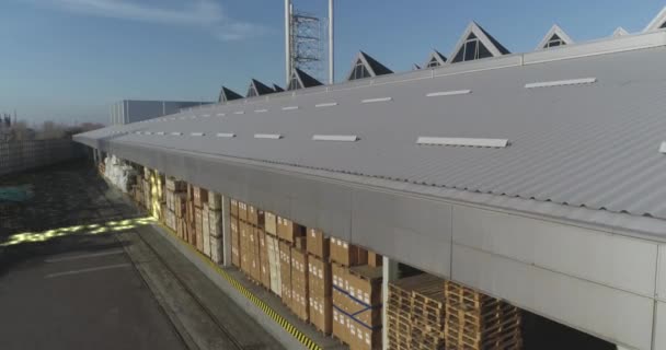工場内の近代的な倉庫の概念 工場における近代的な技術の可視化 現代技術の可視化 — ストック動画