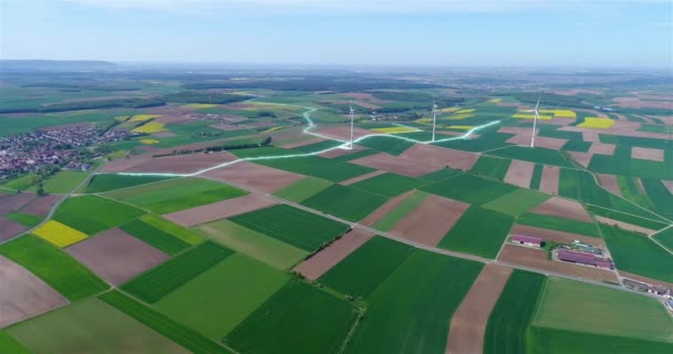 Extraction Wind Power Alternative Sources Electricity Concept Wind Farms Visualization — Stock Video