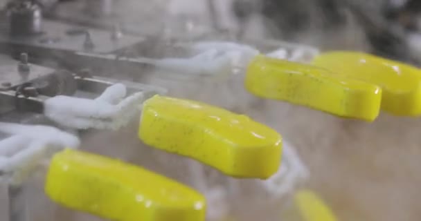 How Ice Cream Made Process Making Ice Cream Automated Ice — Stok video