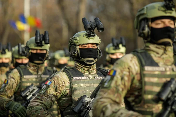 Bucarest Rumania Diciembre 2021 Soldados Las Fuerzas Especiales Del Ejército — Foto de Stock