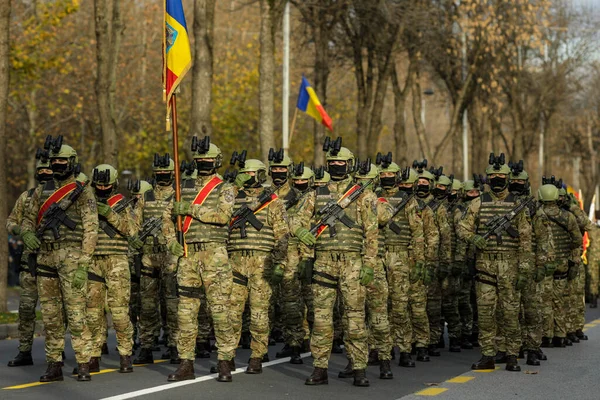 Бухарест Румыния Декабря 2021 Года Румынские Солдаты Спецназа Готовятся Военному — стоковое фото
