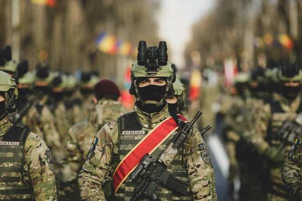 Бухарест Румунія Грудня 2021 Року Солдати Спецназу Румунських Військ Готуються — стокове фото