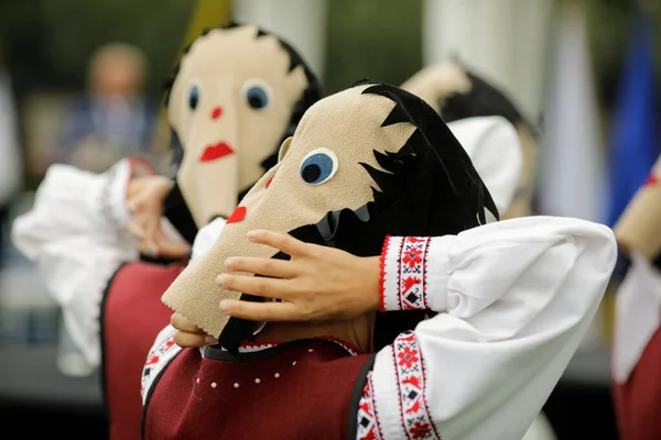 Braila Romania August 2021 Women Dressed Romanian Traditional Costumes Ritual — Zdjęcie stockowe