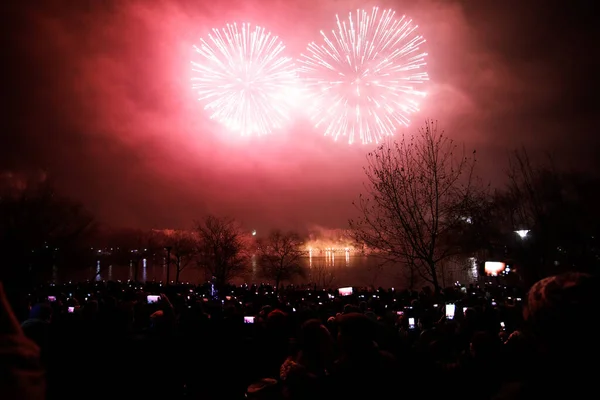 Bukarest Rumänien Januar 2022 Während Der Neujahrsfeierlichkeiten Alexandru Ioan Cuza — Stockfoto