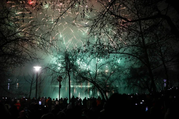 Bukarest Rumänien Januar 2022 Während Der Neujahrsfeierlichkeiten Alexandru Ioan Cuza — Stockfoto