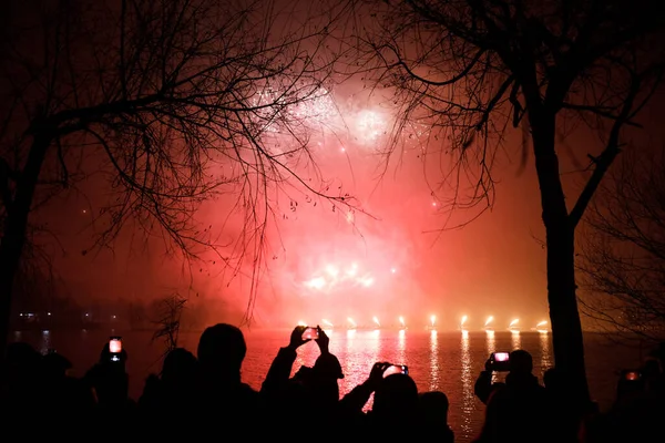 Bukarest Rumänien Januar 2022 Während Der Neujahrsfeierlichkeiten Alexandru Ioan Cuza — Stockfoto