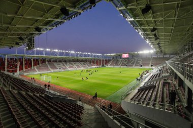 Bükreş, Romanya - 25 Şubat 2022: Bükreş 'teki Giulesti Stadyumuna Genel Bakış.