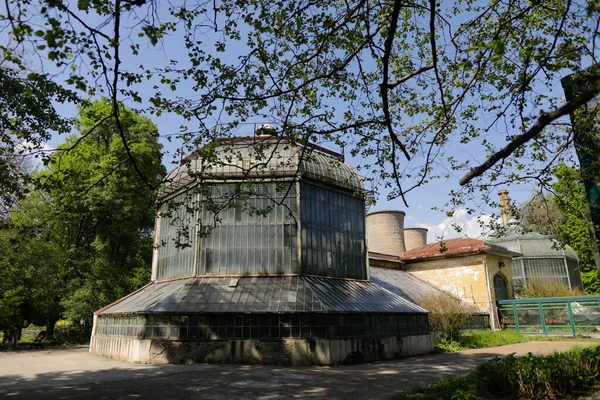 Bucharest Romania May 2022 Old Metallic Green Houses Botanical Garden — Stockfoto