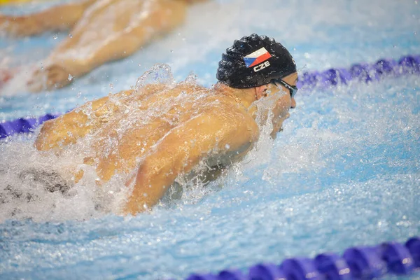 Otopeni Romania July 2022 Details Professional Czech Male Athlete Swimming — Stok fotoğraf