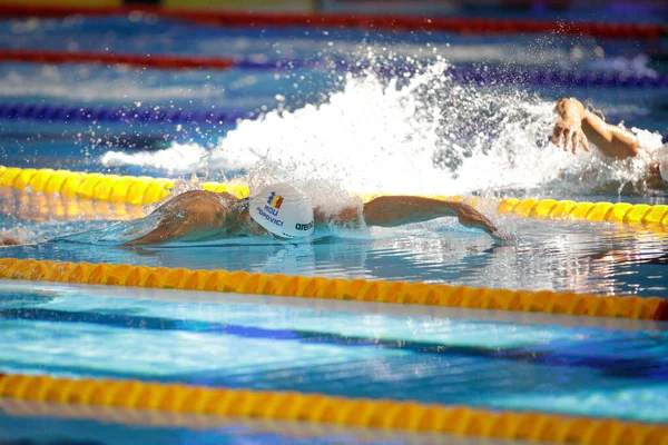 Otopeni Romania July 2022 Details David Popovici Swimmer Romania Competing — Stok fotoğraf