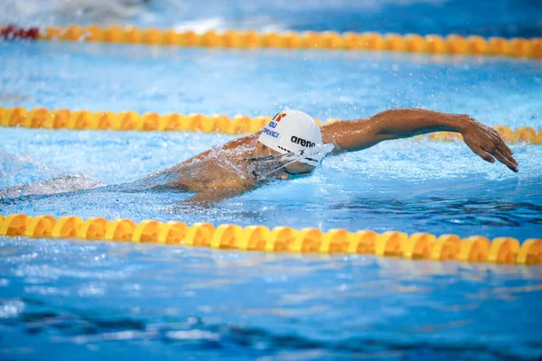 Otopeni Romania July 2022 Details David Popovici Swimmer Romania Competing — Foto de Stock