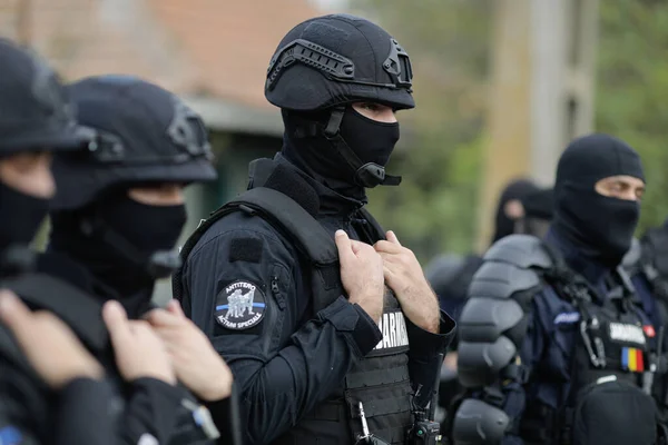 ルーマニアのサルレスティ 9月22 2022 ルーマニアのJandarmiの反テロ旅団の詳細 暴動警察 — ストック写真