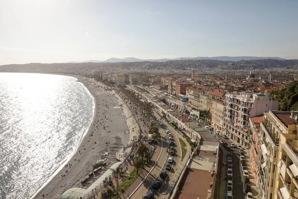 Nizza Frankreich April 2022 Überblick Über Die Küstenstadt Nizza Der — Stockfoto