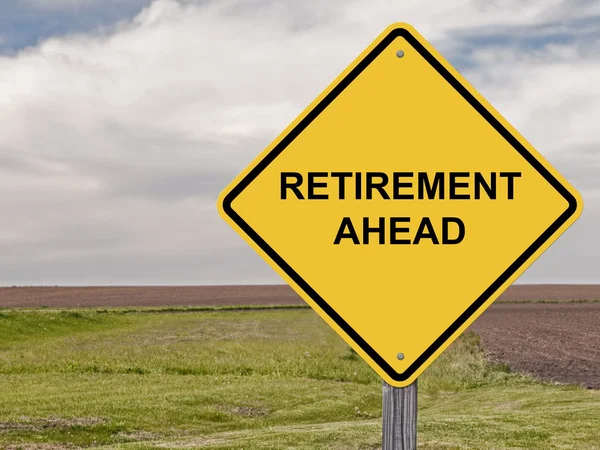 Caution - Retirement Ahead — Stock Photo, Image