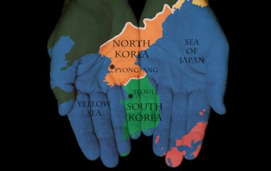 North Korea - South Korea In Our Hands clipart