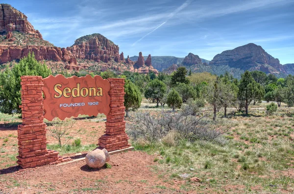 Bem-vindo ao Sedona Arizona — Fotografia de Stock