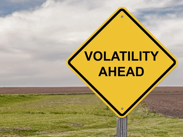 Varning tecken - volatilitet framåt — Stockfoto