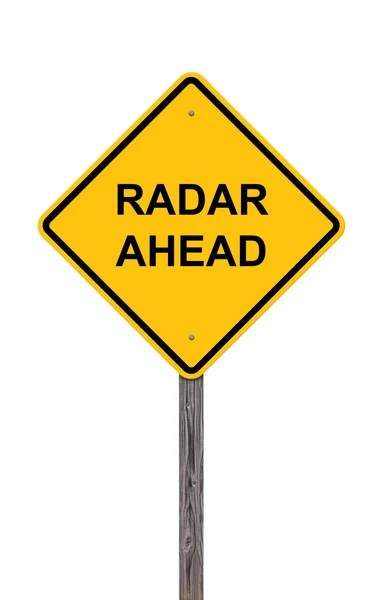 Uyarı işareti - radar ileride — Stok fotoğraf