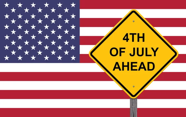 4Th July Sign Flag Background — Stock Photo, Image