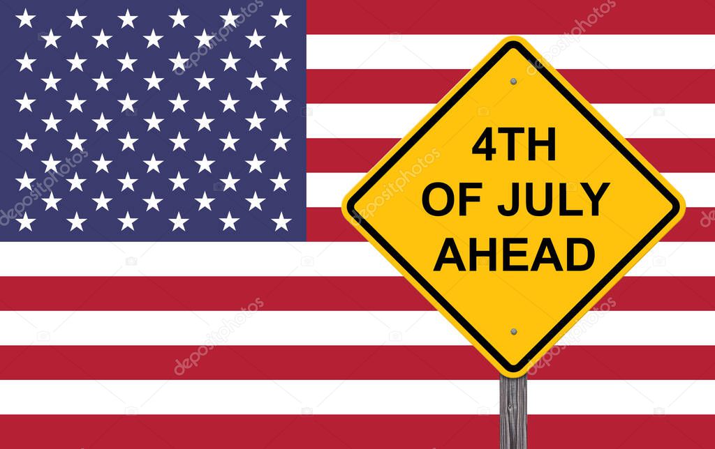 4th Of July Sign Flag - Background